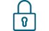 blue padlock icon